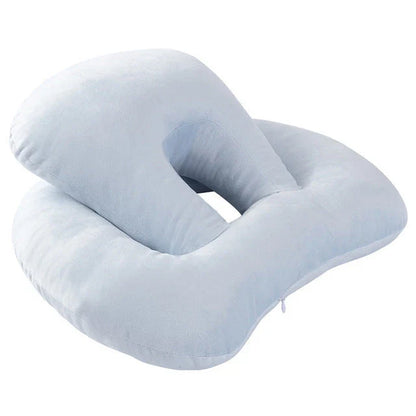 Plush U-Shaped Neck Pillow with Adjustable Support for Neck and Shoulder Comfort