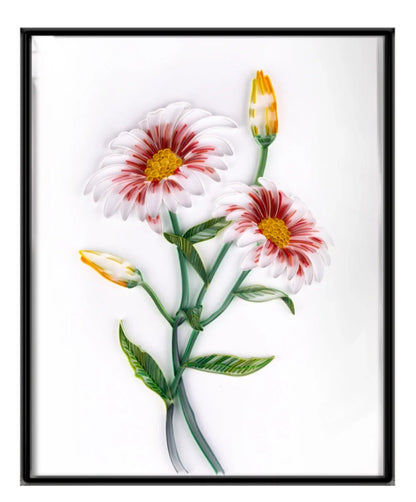 Handmade quilted paper painting craft kit with custom designs and tools included