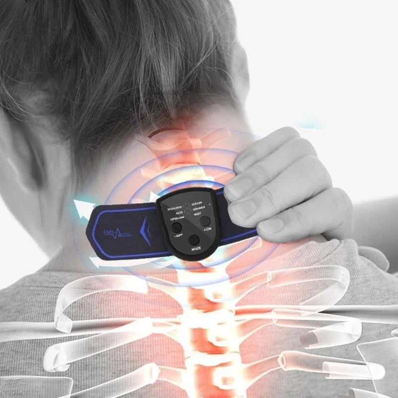Portable Neck & Shoulder Massager with adjustable intensity levels and versatile design for targeted muscle relief