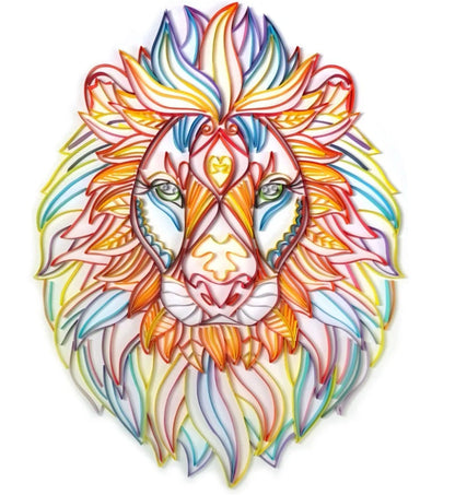 Handmade quilted paper painting craft kit with custom designs and tools included