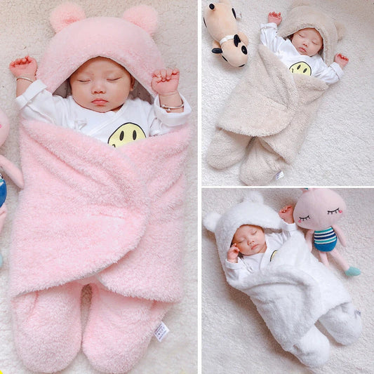 Cozy and soft baby sleeping bag in various colors for newborns and infants up to 9 months old