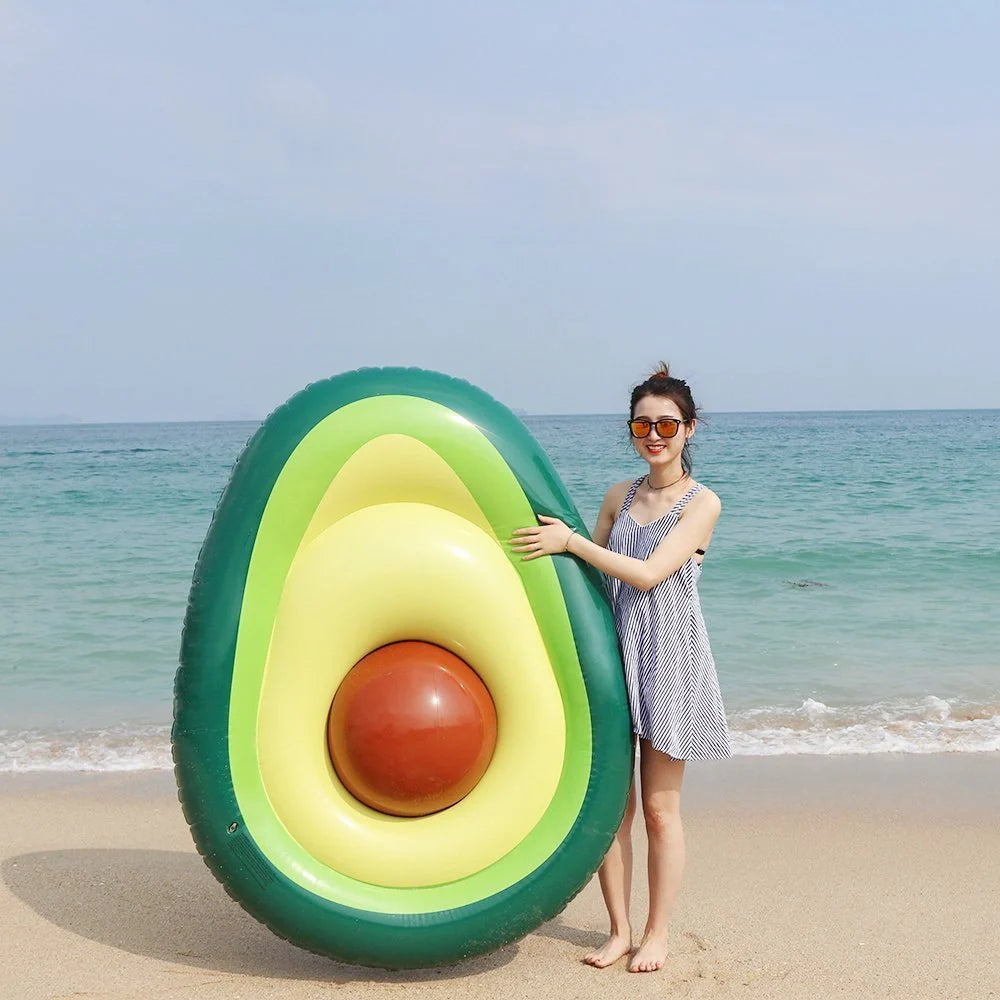 Inflatable Giant Avocado Pool Float for swimming and party fun