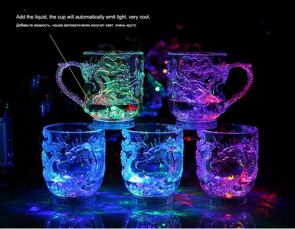 Enchanting glow-in-the-dark dragon-shaped wine cup with mesmerizing lighting system and premium design