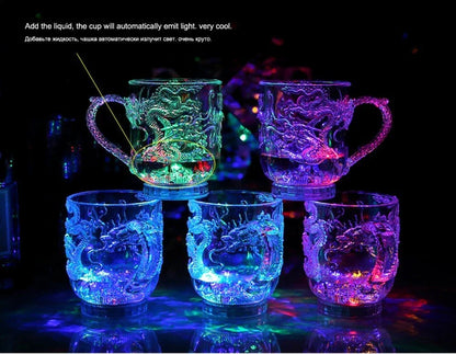 Enchanting glow-in-the-dark dragon-shaped wine cup with mesmerizing lighting system and premium design
