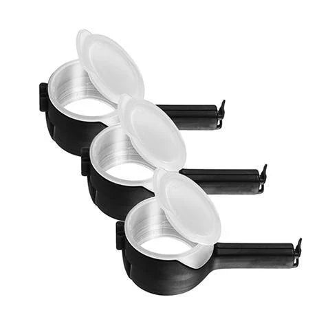 Premium food preservation clip with airtight seal and wide pouring spout to keep snacks fresh