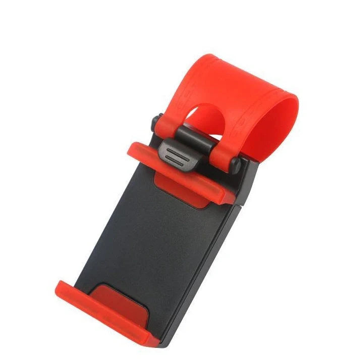Universal steering wheel phone mount for hands-free smartphone use