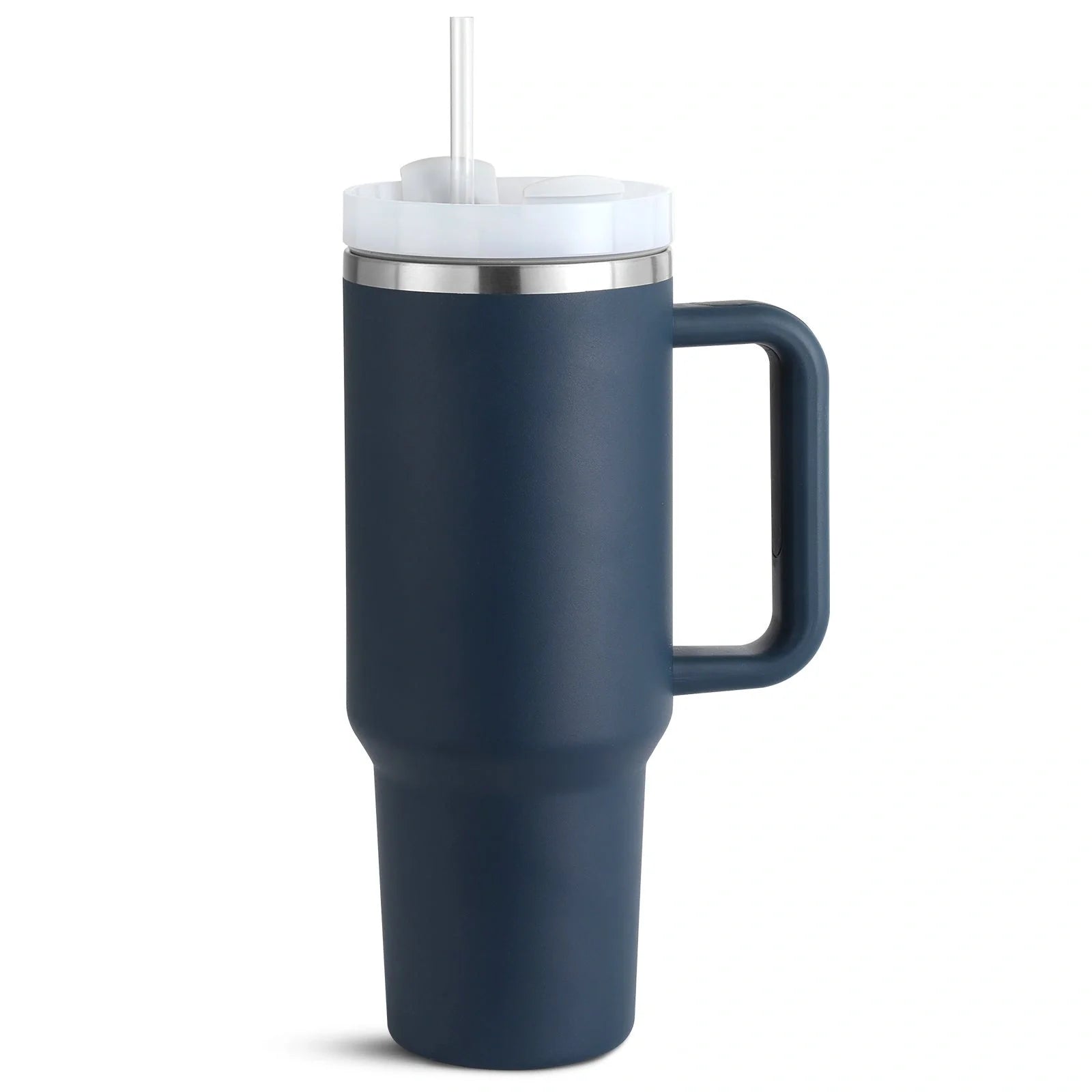 40oz stainless steel coffee mug with handle and straw, BPA-free, various colours available