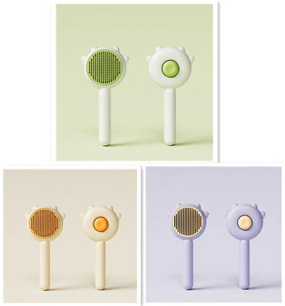 Premium pet grooming comb with massage bristles for a healthy, shiny coat
