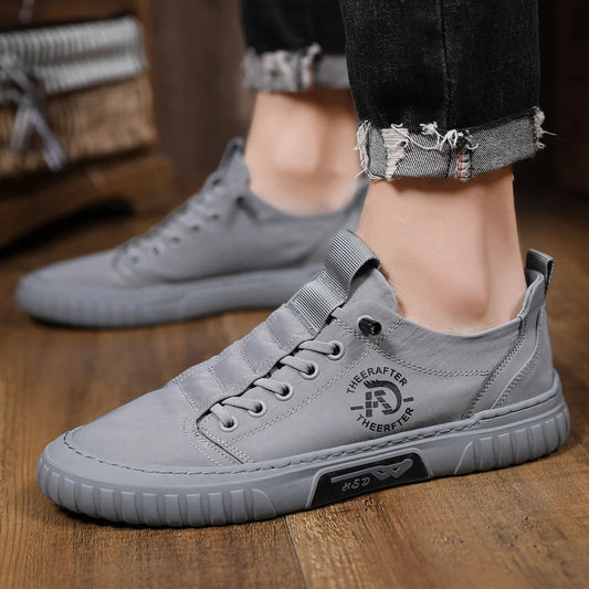 Men's breathable canvas casual shoes in various colors