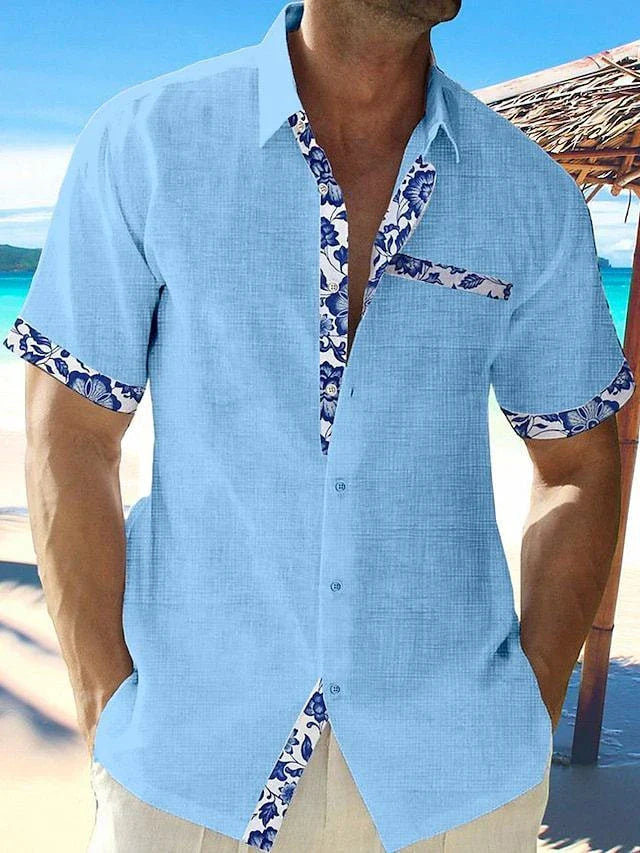 Stylish men's vacation shirts in various colors, made from breathable polyester fabric for a comfortable and fashionable seaside getaway.