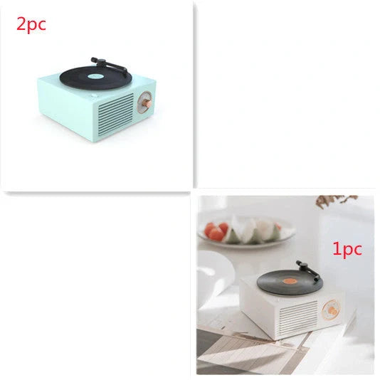 Retro Bluetooth Mini Speaker with USB Port in vintage design, perfect for wireless music streaming.