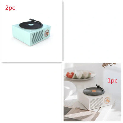 Retro Bluetooth Mini Speaker with USB Port in vintage design, perfect for wireless music streaming.