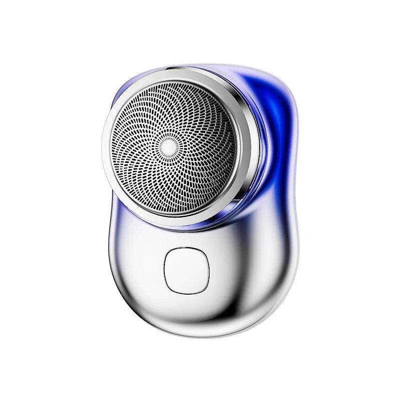 Mini Portable USB Rechargeable Electric Shaver for Men in black, blue, green, and silver