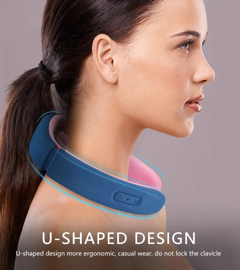 Innovative neck and shoulder massager with electric pulse therapy and customizable massage settings