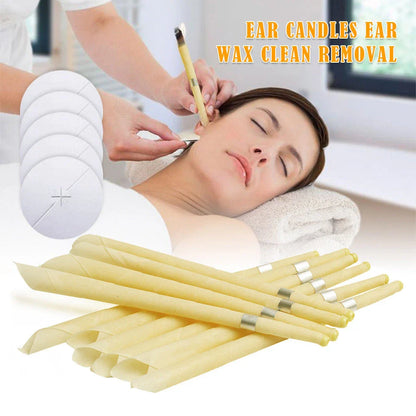Premium beeswax ear candles for natural earwax removal, sinus relief, and relaxation