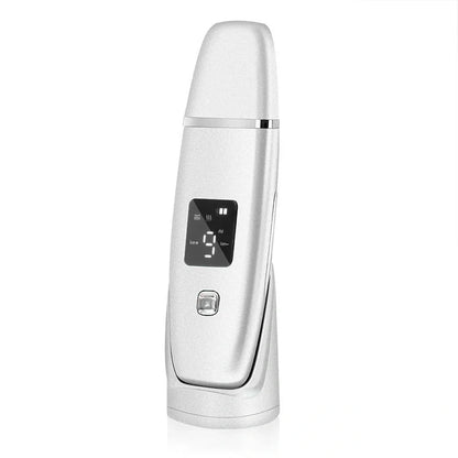 Ultrasonic Vibration Blackhead Remover with LED display and stainless steel shovel