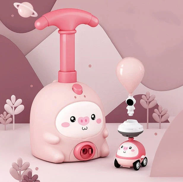 Balloon-powered car toys in various vibrant colours designed to engage children in hands-on STEM learning and independent exploration