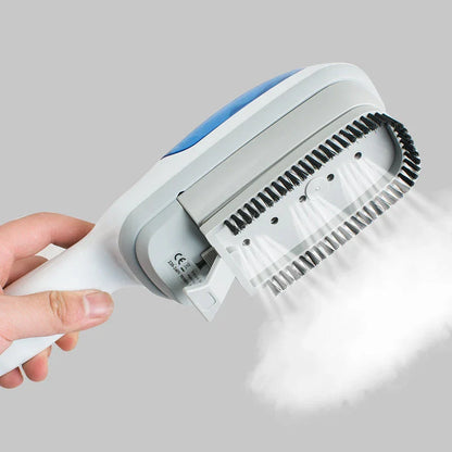 Portable mini steam iron with garment steamer for on-the-go wrinkle removal and dry cleaning