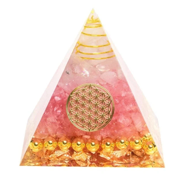 Handcrafted Natural Crystal Pyramid Energy Tower ornament for home decor