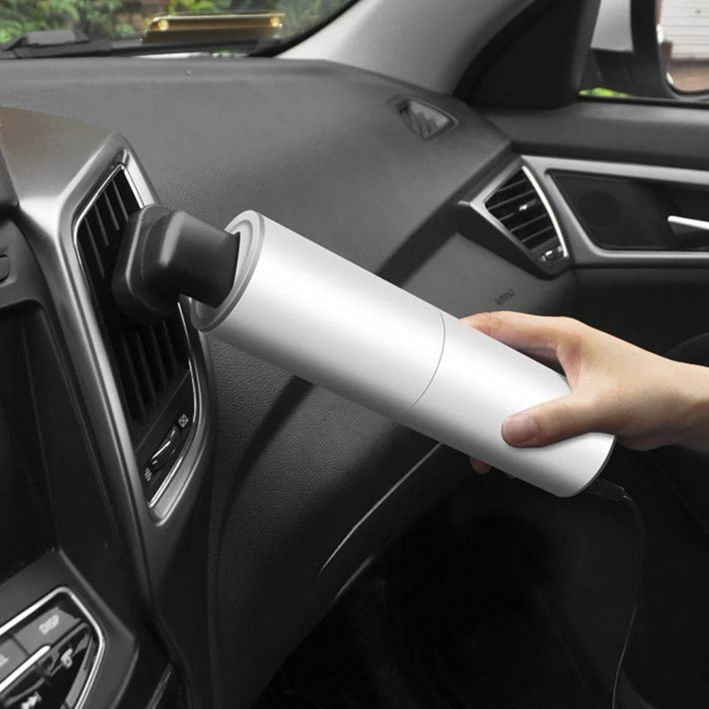 Compact 120W portable handheld vacuum cleaner for cars with multiple attachments