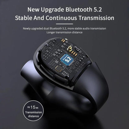 Bluetooth 5.2 bone conduction headphones in white and black with HIFI sound