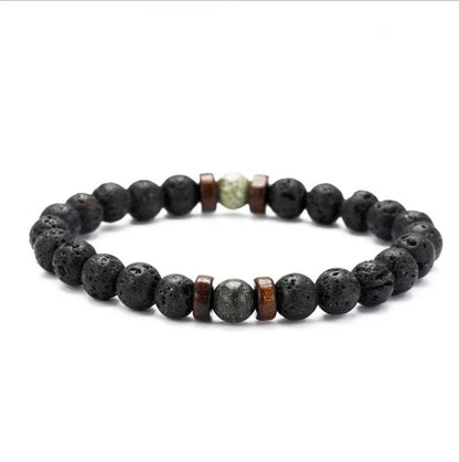 Stylish volcanic stone bracelet in various colors and designs for men