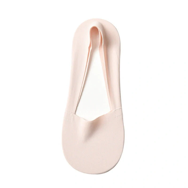 Silicone Non-Slip Shallow Boat Socks for Ladies in various colors, including black, skin, khaki, silver, and more.