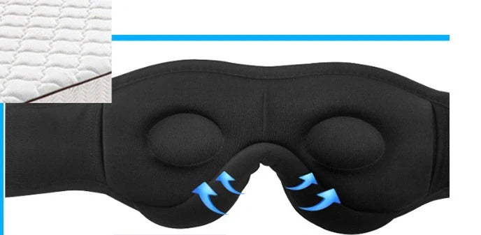 3D Bluetooth 5.0 Sleep Headphones Eyemask with ultra-thin stereo speakers and memory foam