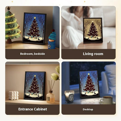 Festive Bluetooth Christmas Tree Ornament Speaker with LED Night Light and Premium Aluminum Alloy Frame