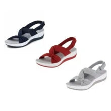 Stylish women's fish mouth sandals in various colors, featuring cloth uppers and rubber soles for comfort and durability