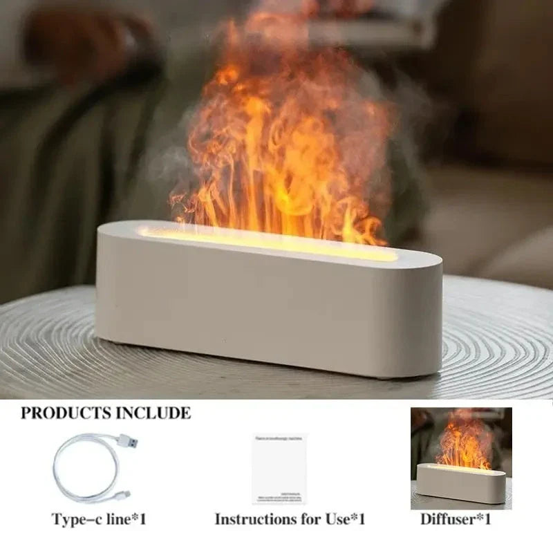 Flame Ambiance Ultrasonic Diffuser with Soothing Aromatherapy and Realistic LED Fire Effect