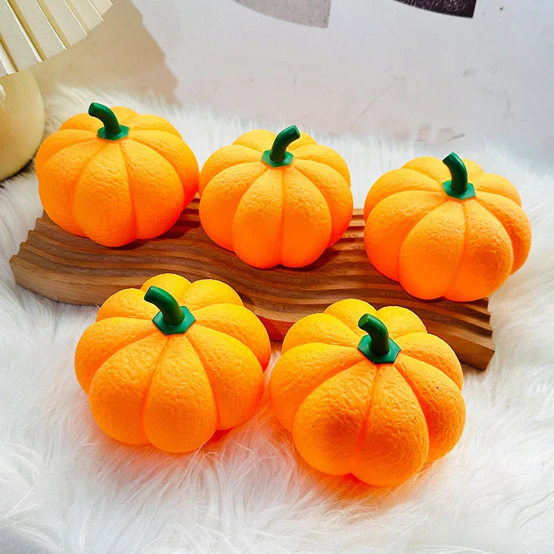 Pumpkin-shaped Halloween night light with soft glow for eye protection