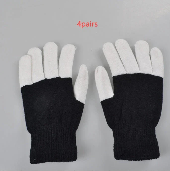 Pair of LED gloves featuring a variety of customizable lighting effects for dance, performance, and nightlife events