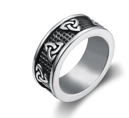 925 Sterling Silver Ring with Elegant Trinity Symbol Design