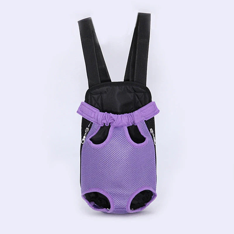 Versatile pet carrier backpack with breathable mesh design, adjustable straps, and ample interior space for comfortable on-the-go adventures with your furry companion.