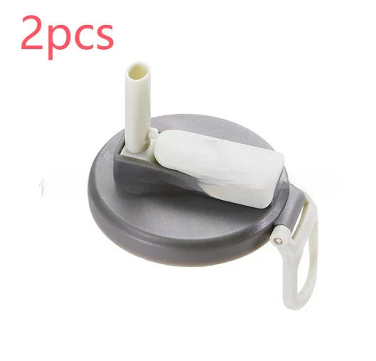Reusable soda can lid with straw in various colours, fitting standard Coke cans