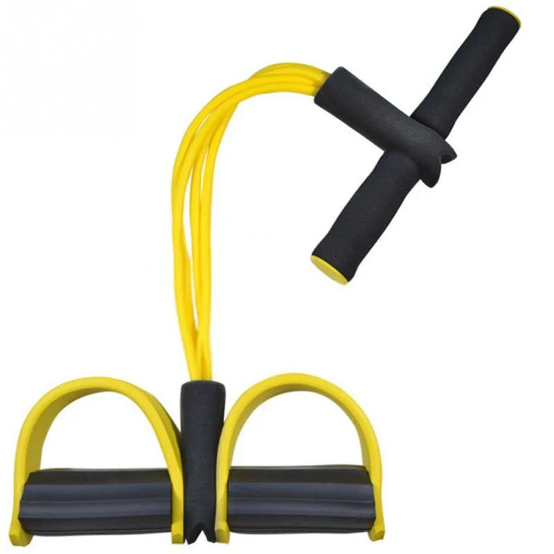 Premium resistance bands set with natural latex and EVA foam for full-body workouts