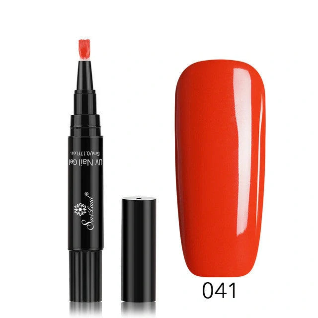 3-in-1 Gel Nail Varnish Pen with Glitter for easy one-step nail art