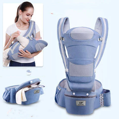 Premium ergonomic baby carrier with versatile 3-in-1 design, suitable for infants and toddlers up to 4 years old