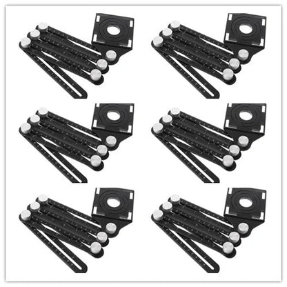 Aluminum alloy six-folding multi-angle measuring ruler for precise tile and lumber layouts