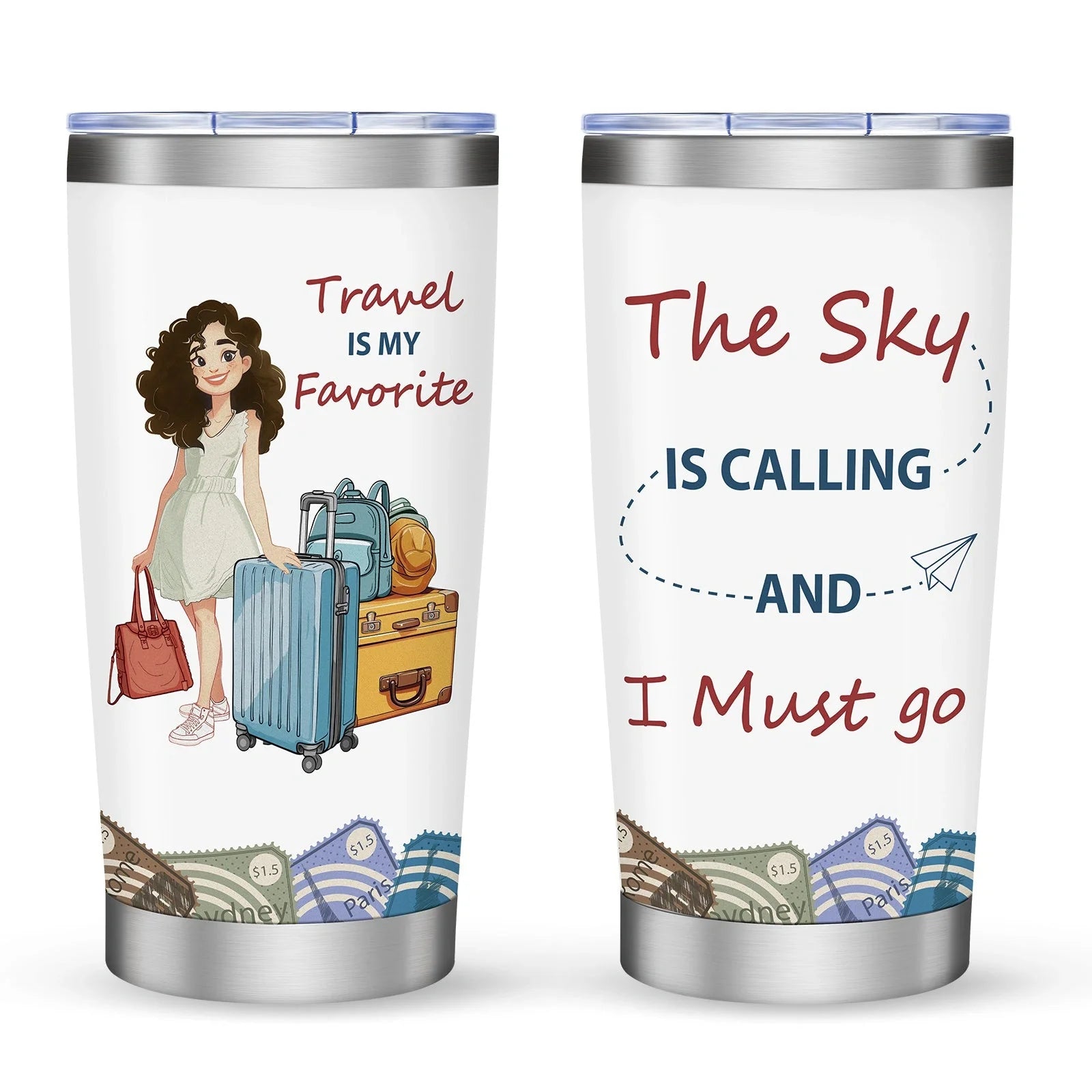 20oz Car Cup with secure lid, perfect for preventing spills during commutes