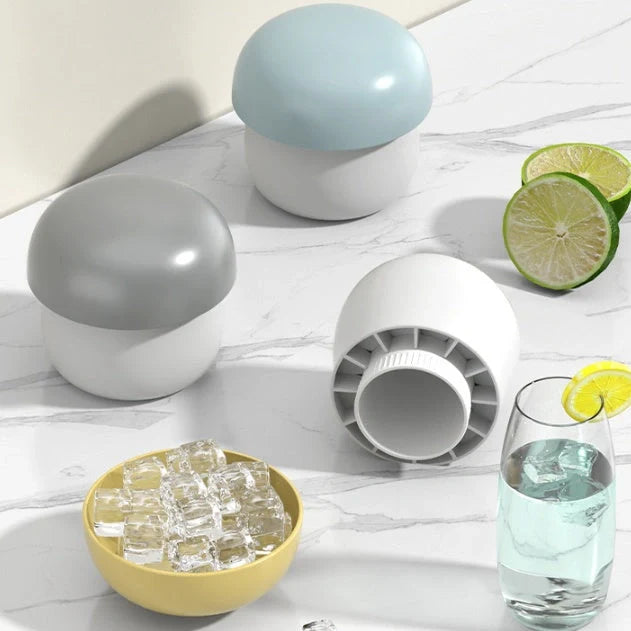 Silicone mushroom-shaped ice cup mold for easy ice making and demoulding