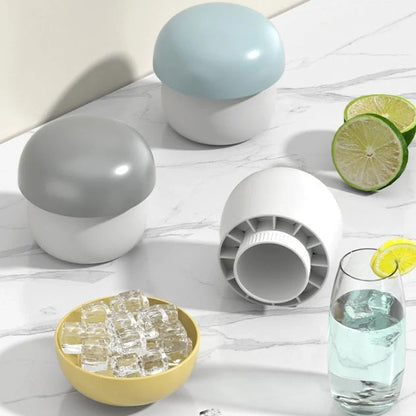 Silicone mushroom-shaped ice cup mold for easy ice making and demoulding
