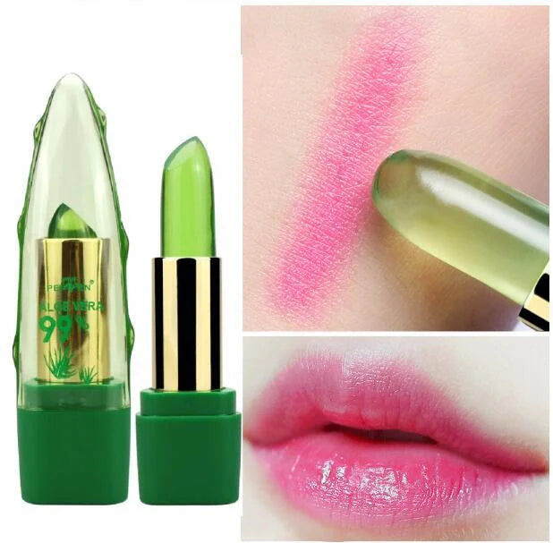 Aloe Vera Gel Color Changing Lipstick Gloss in personalised shade with moisturising benefits