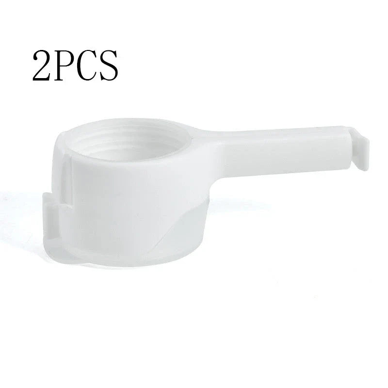 Premium food preservation clip with airtight seal and wide pouring spout to keep snacks fresh