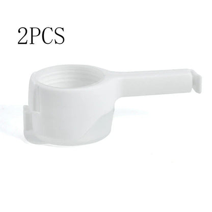 Premium food preservation clip with airtight seal and wide pouring spout to keep snacks fresh