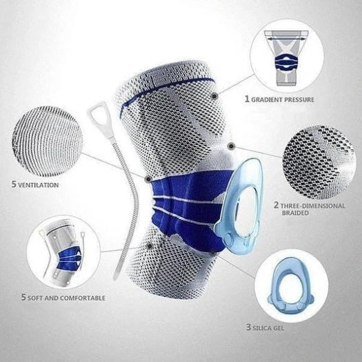 Protective Sports Knee Sleeves for Running and Fitness made of durable nylon material with adjustable strap for customized fit