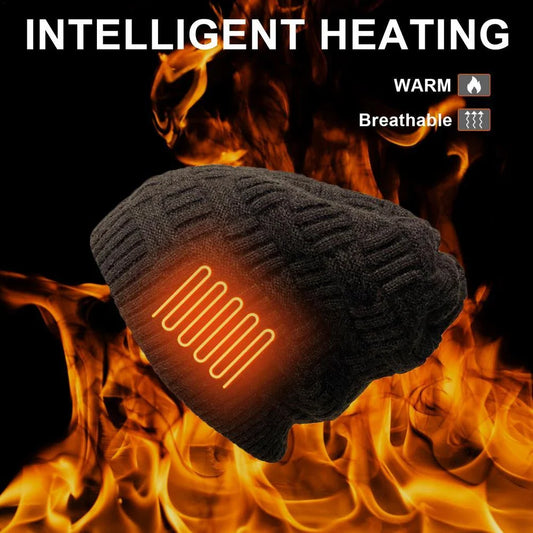 Premium Heated Unisex Fleece Hat with adjustable temperature control and USB rechargeability