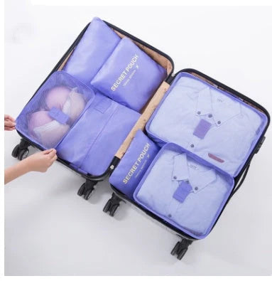 Premium waterproof nylon travel organizer set with mesh panels for easy visibility and organization