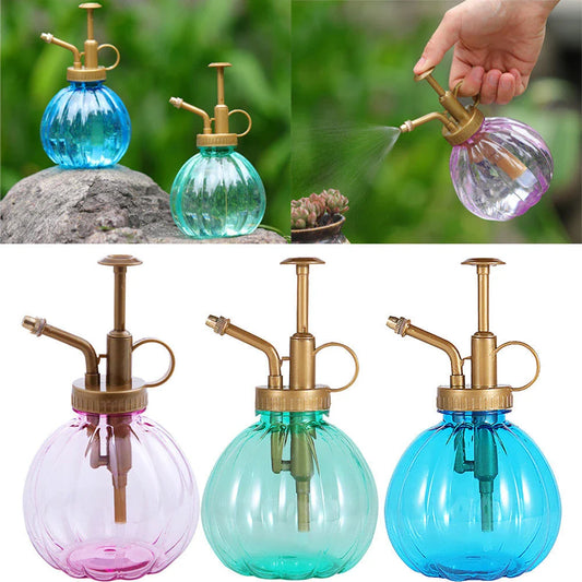 Adjustable Misting Plant Watering Sprayer with Retro-Inspired Copper Accents for Convenient Indoor and Outdoor Gardening